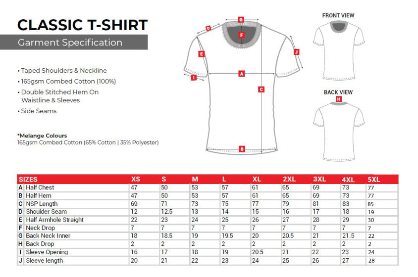 Classic T-Shirt 165gsm